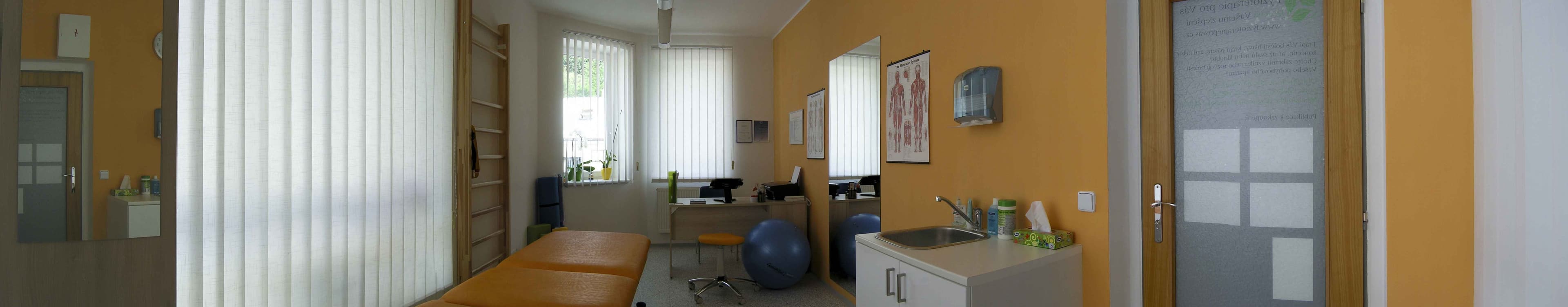 Panoramatický pohled do ordinace Fyzioterapie pro Vás
